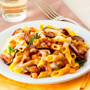 Pasta al funghi gorgonzola